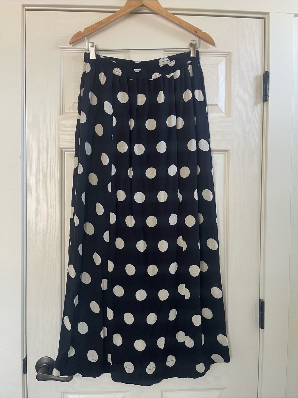 Women’s Anthropologie Maeve Claudette Polka Dot Maxi Button Skirt Size 6 - Picture 9 of 12